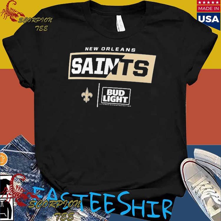 Men's Fanatics Branded Black New Orleans Saints NFL x Bud Light T-Shirt Size: Small