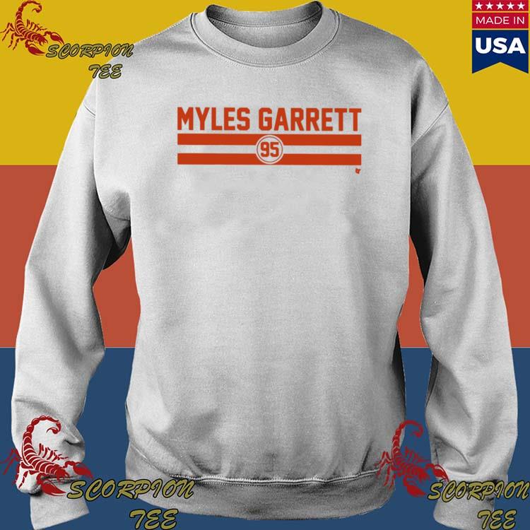 Official myles Garrett Name And Number Stripe T-Shirts, hoodie, tank top,  sweater and long sleeve t-shirt