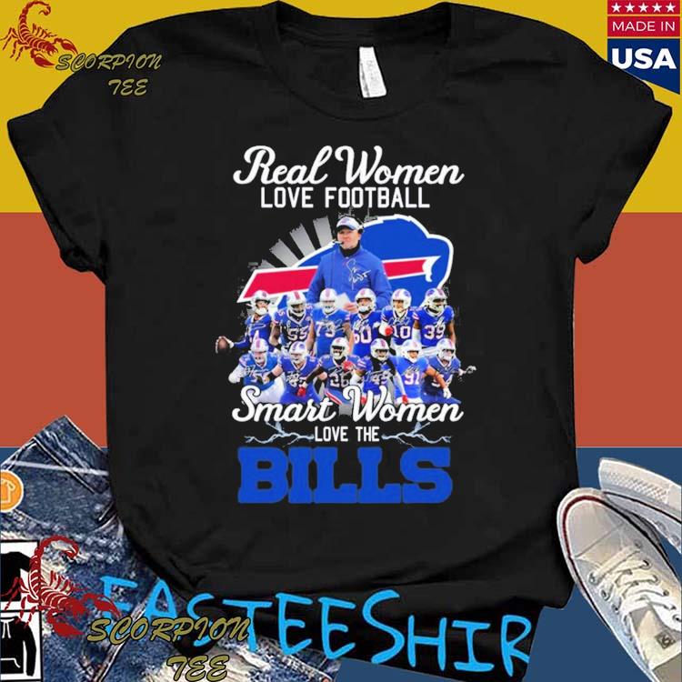 Smart Women Love Buffalo Bills 2023 Signature T-Shirt, Buffalo Bills  Presents