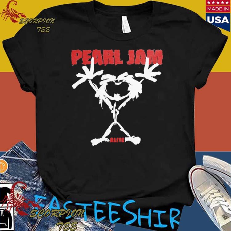 Pearl Jam Alive Stickman T-Shirt - Black - Large 