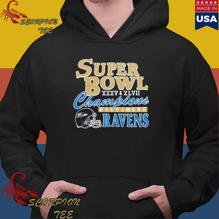 Baltimore Ravens Two Time Super Bowl Champions T-Shirt, hoodie, sweater,  long sleeve and tank top