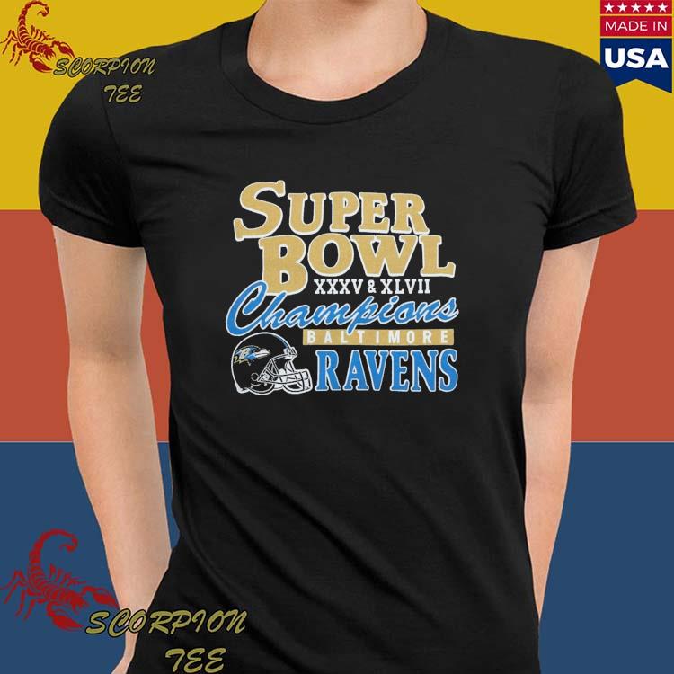 Baltimore Ravens 2 Time Super Bowl Champions shirt, hoodie, sweater, long  sleeve and tank top