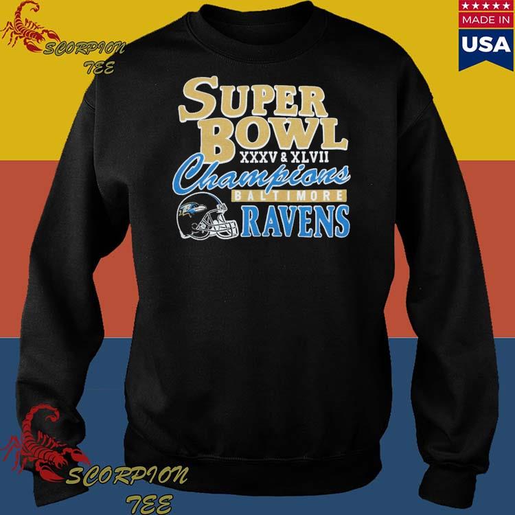 Baltimore Ravens 2 Time Super Bowl Champions shirt, hoodie, sweater, long  sleeve and tank top