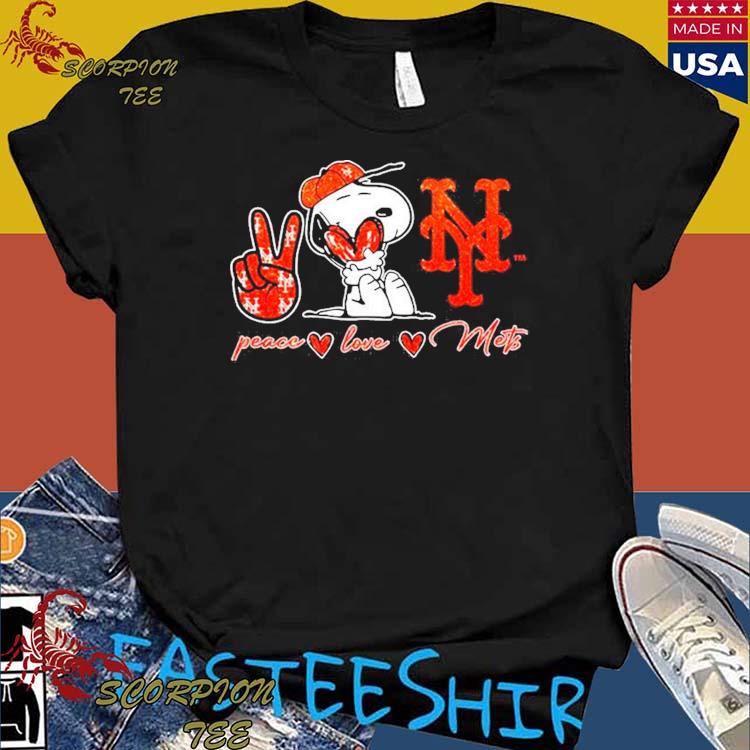 Snoopy Peace Love New York Mets Shirt