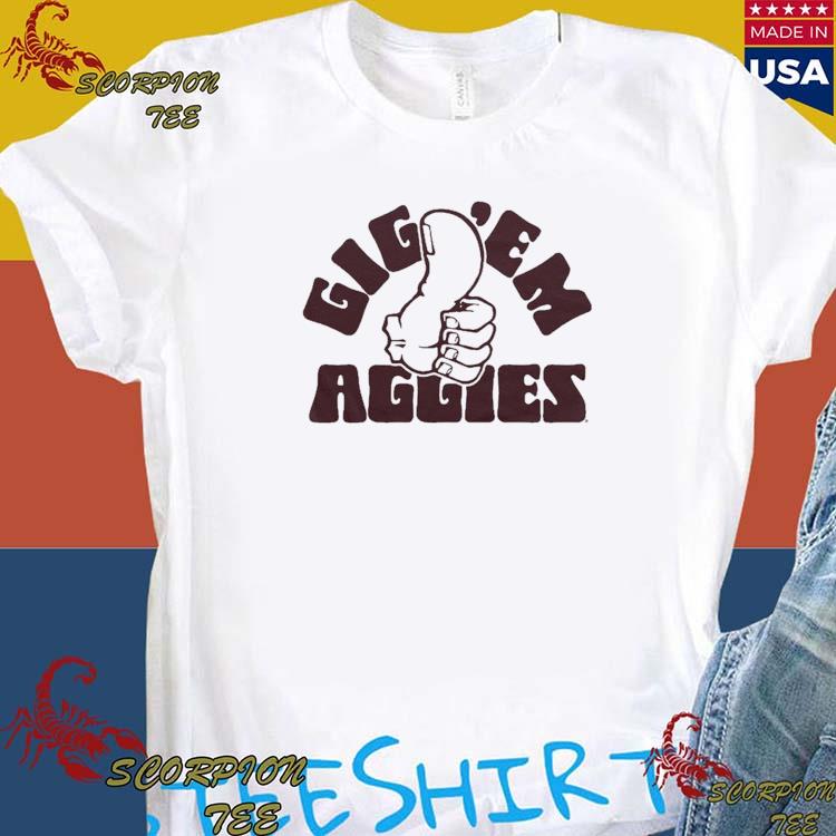 Texas A&M Checkered Gig 'Em Aggies Green T-Shirt