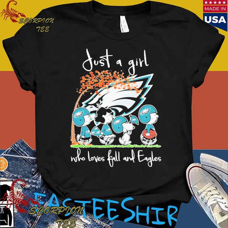 Just A Girl Who Love Fall And Philadelphia Eagles 2023 Shirt