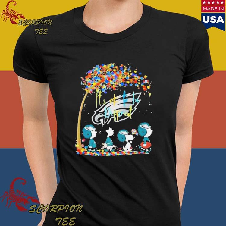 Charlie Brown Snoopy And Woodstock Philadelphia Eagles Shirt - High-Quality  Printed Brand