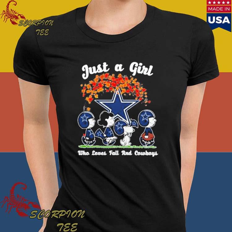 Official just A Girl Who Love Fall And Dallas Cowboys Peanuts