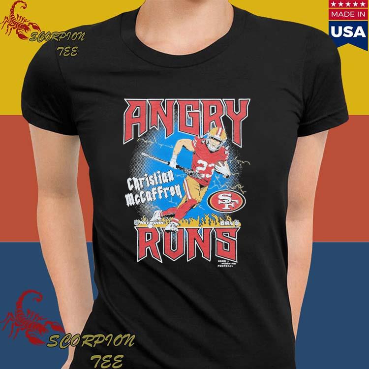 Official angry Runs Christian Mccaffrey San Francisco 49ers T