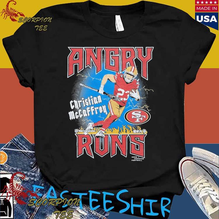 Angry Runs 49ers Christian McCaffrey Shirt, hoodie, longsleeve