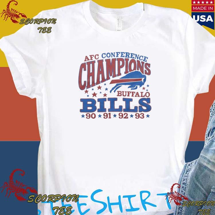 Buffalo Bills 4 Time AFC Cibference Champions 90 91 92 93 T-Shirts, hoodie,  sweater, long sleeve and tank top