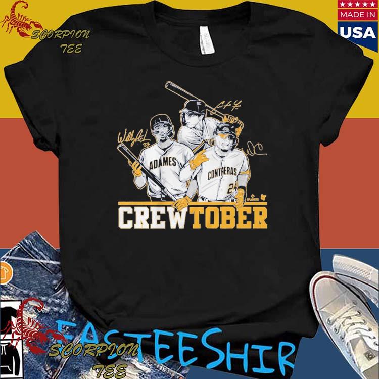 Christian Yelich Willy Adames And William Contreras Crewtober Shirt,  hoodie, sweater, long sleeve and tank top