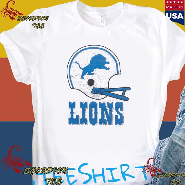 Youth Blue Detroit Lions Helmet T-Shirt Size: Extra Large