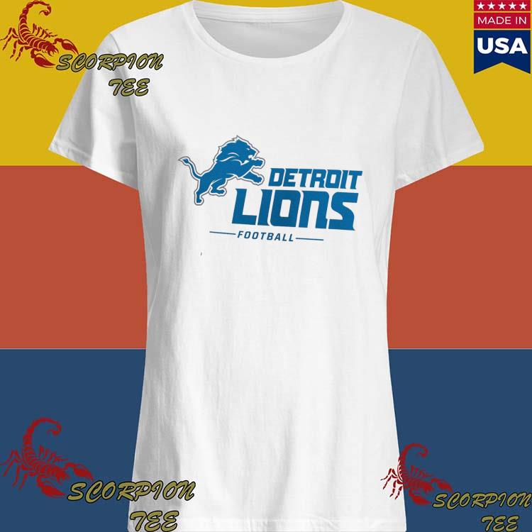 Official detroit Lions Football Big & Tall Team Logo Lockup T