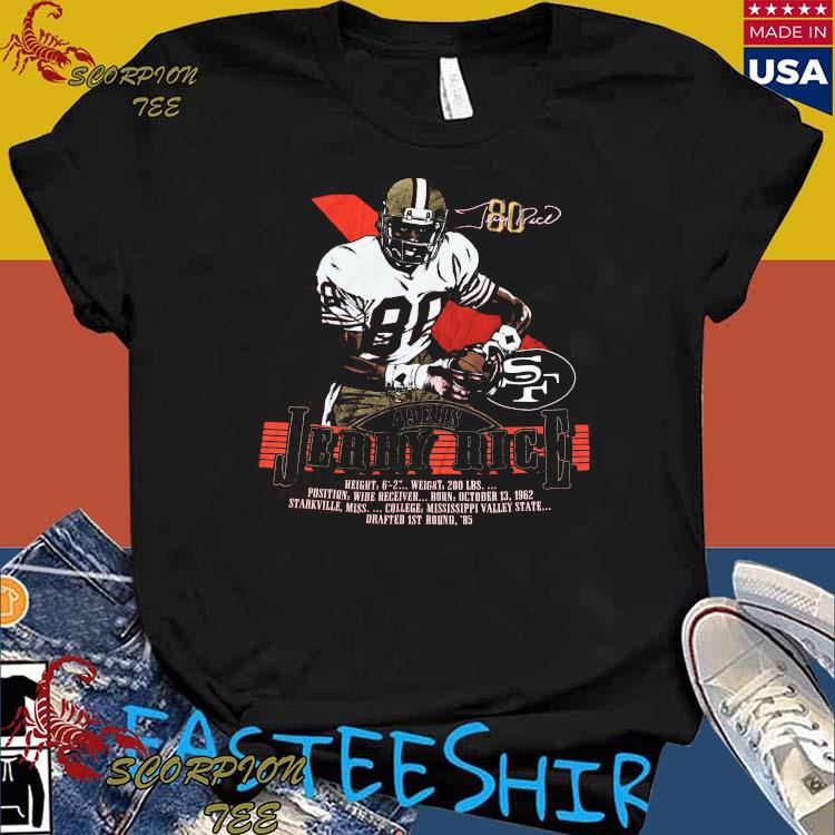 Jerry Rice Men Single Stitch Nutmeg Mills USA 49ers T Shirt, hoodie,  sweater, long sleeve and tank top