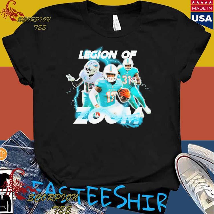 Printify Miami Dolphins Legion of Zoom Graphic Tee Black / L