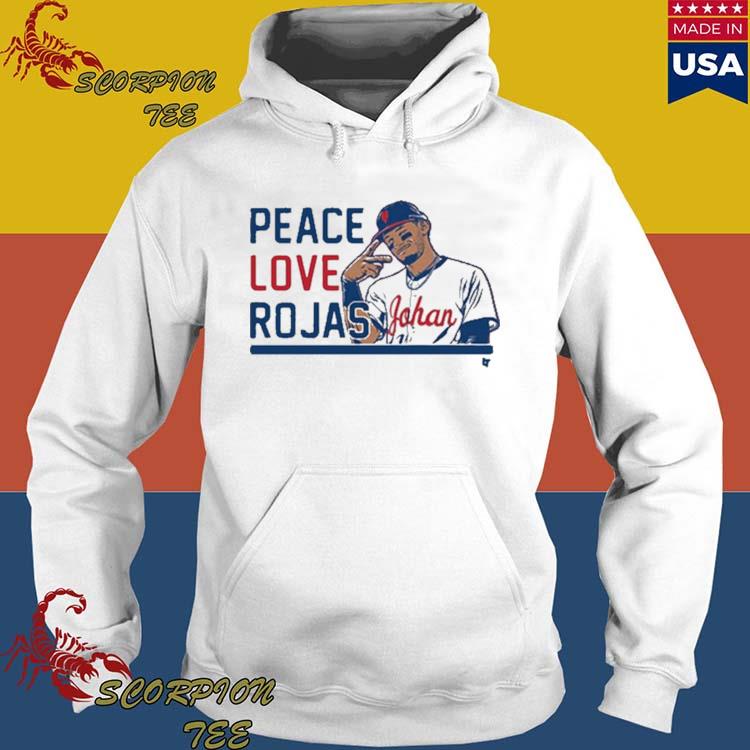 Johan Rojas Philadelphia Phillies peace love rojas shirt, hoodie