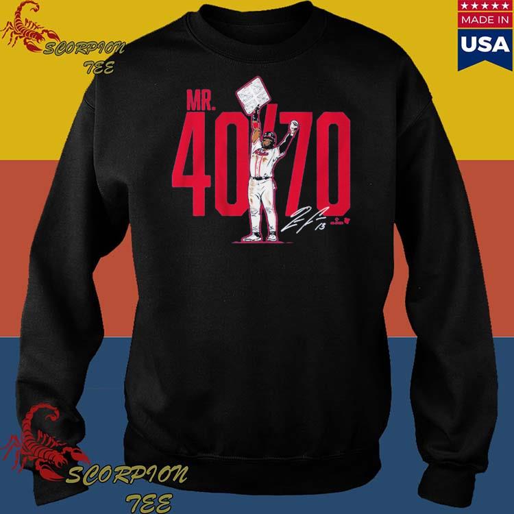 Ronald Acuna Jr 40 HR 70 SB Atlanta Braves T-Shirt - Roostershirt