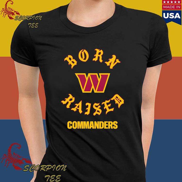 Unisex Born x Raised Black Washington Commanders T-Shirt Size: Medium