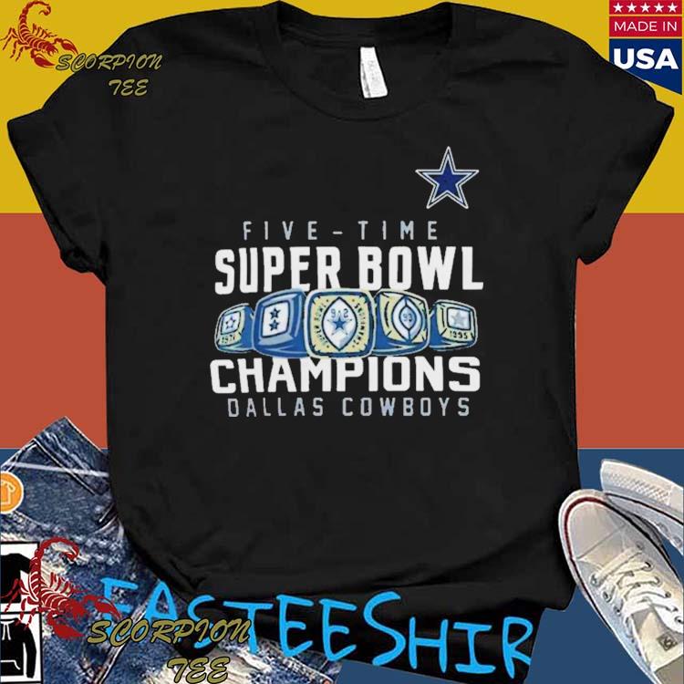 Five Time Super Bowl Champions 23 Dallas Cowboys Shirt - Ink In Action