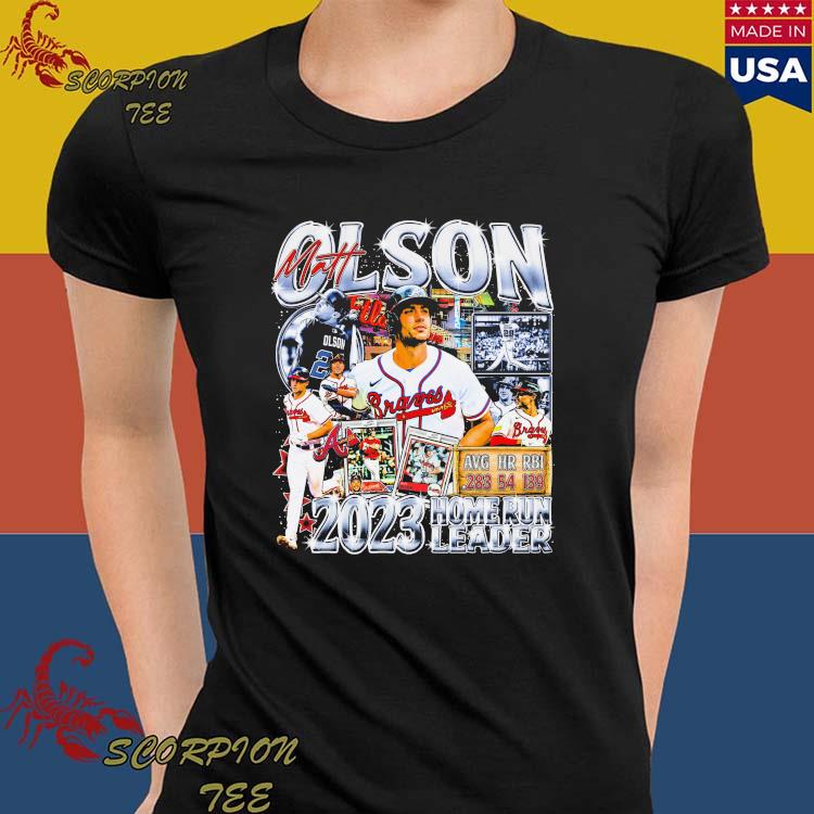 Matt Olson 2023 Home Run Leader Atlanta Braves Vintage 2023 T-shirt,Sweater,  Hoodie, And Long Sleeved, Ladies, Tank Top