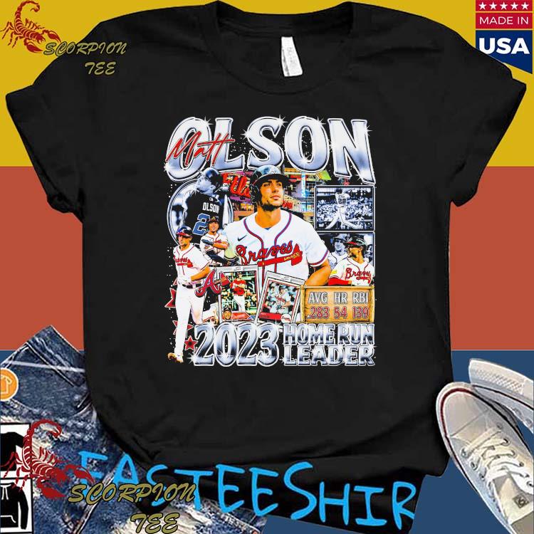 Official matt Olson Avg Hr Rbi 283 54 139 2023 Home Run Leader Atlanta Braves  T-Shirts, hoodie, tank top, sweater and long sleeve t-shirt