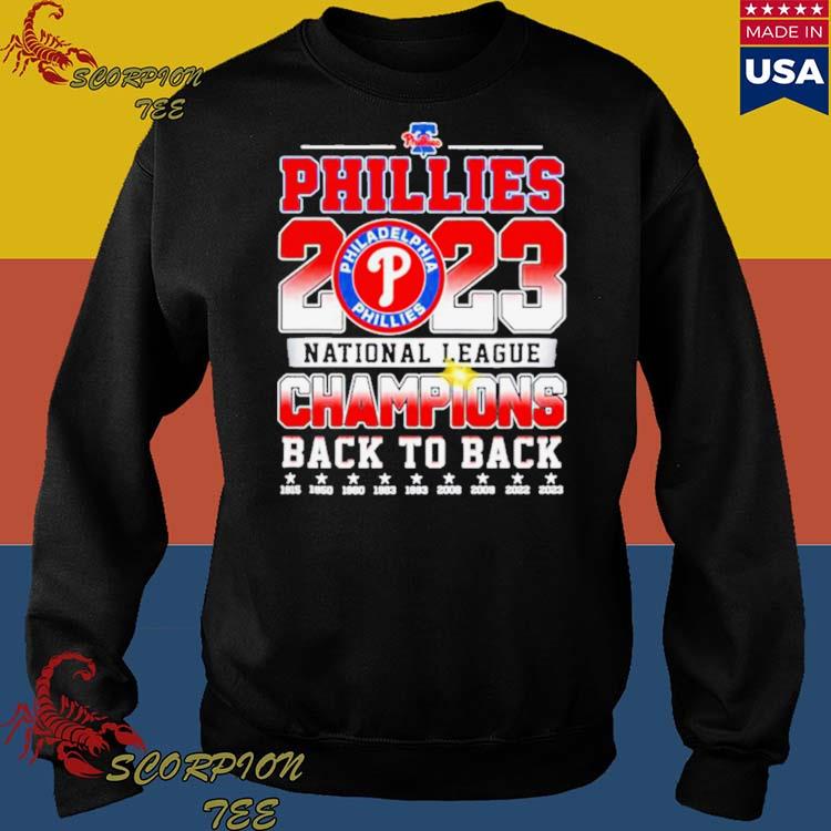 Back To Back National League Champions Philadelphia Phillies 2023 Logo  T-Shirt, hoodie, sweater, long sleeve and tank top