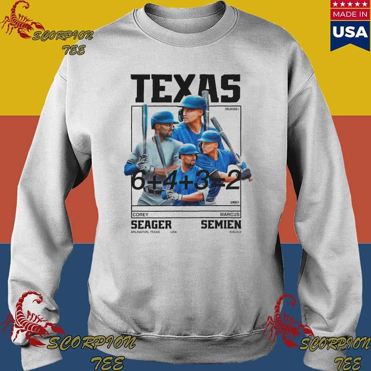 MLB JAM TEXAS RANGERS T SHIRT SEMIEN AND SEAGER SHIRT