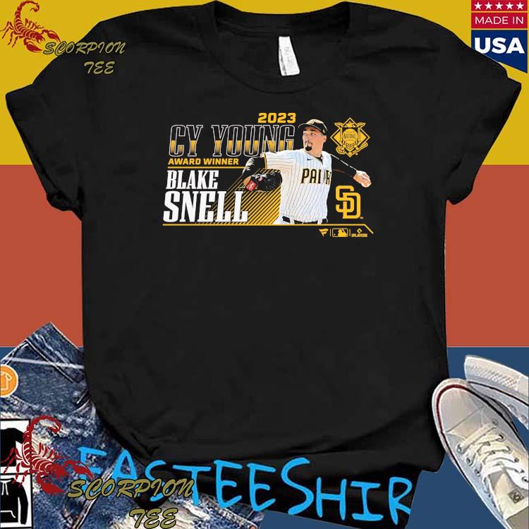 Official blake Snell San Diego Padres 2023 NL Cy Young Award Winner T-Shirts