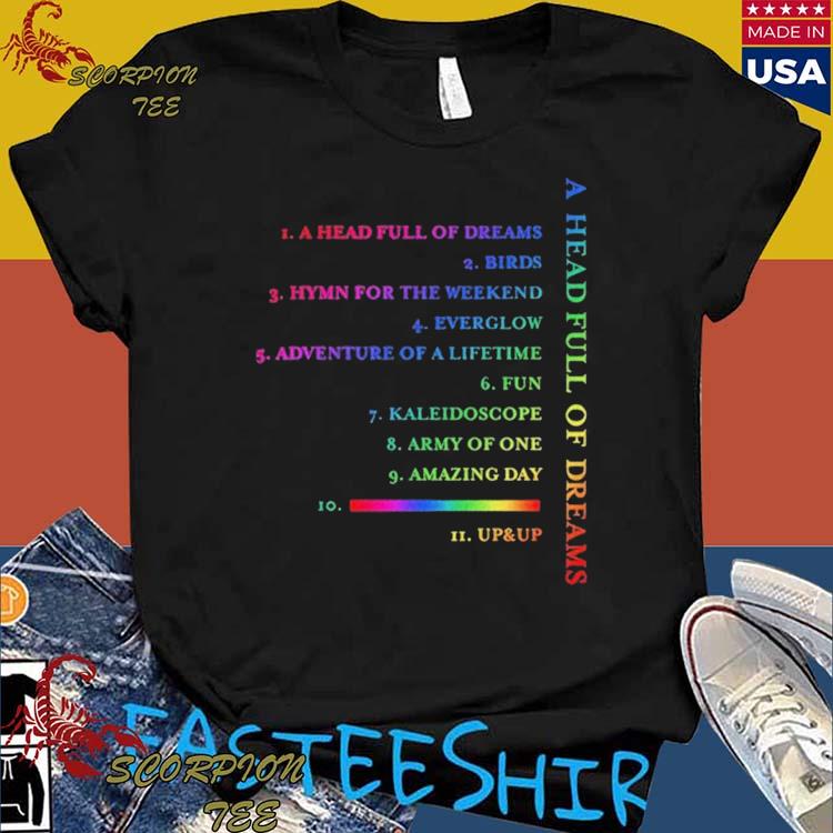 Official coldplay A Head Full Of Dreams T-shirts