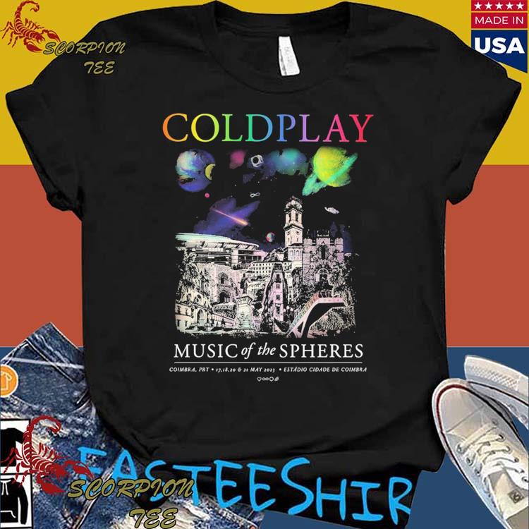 Official coldplay Coimbra May 17 2023 Music Of The Spheres T-shirts