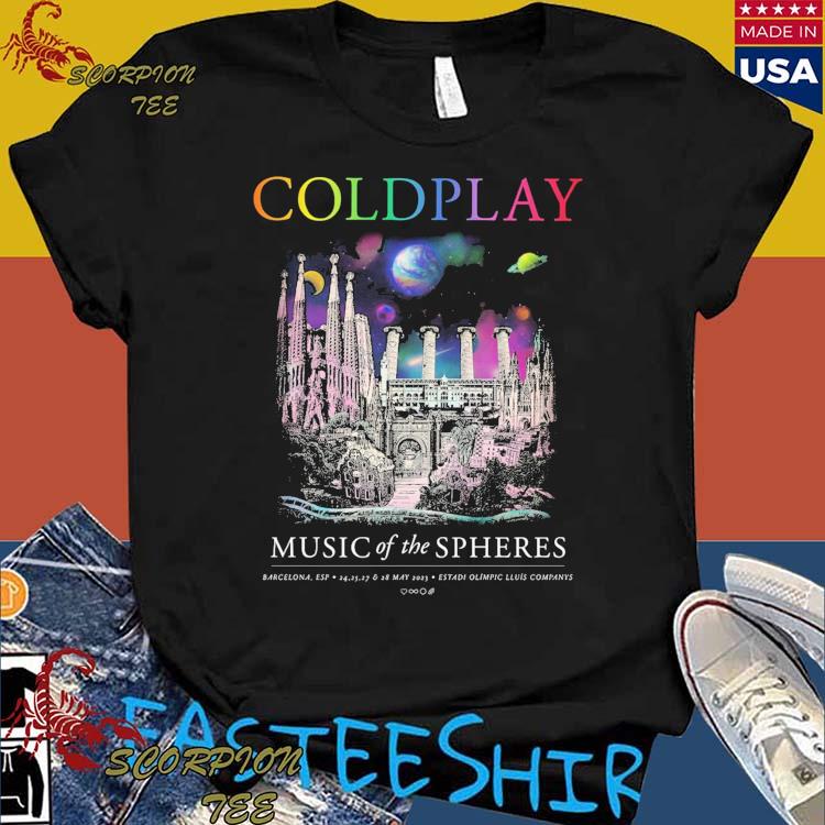 Official coldplay May Music Of The Spheres Barcelona Esp Estadi Olimpic Lluis Companys T-shirts