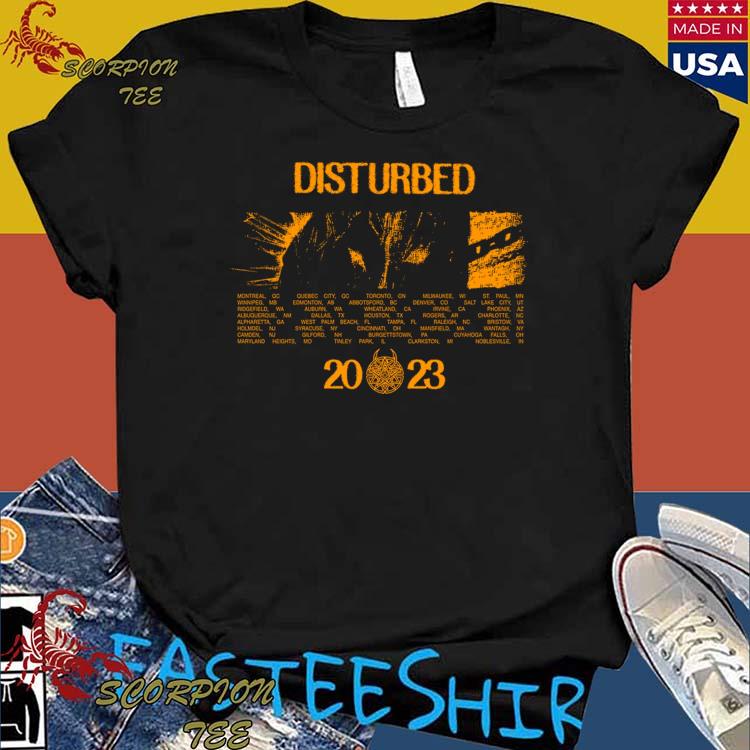 Official disturbed Chains Cities Tour 2023 T-shirts