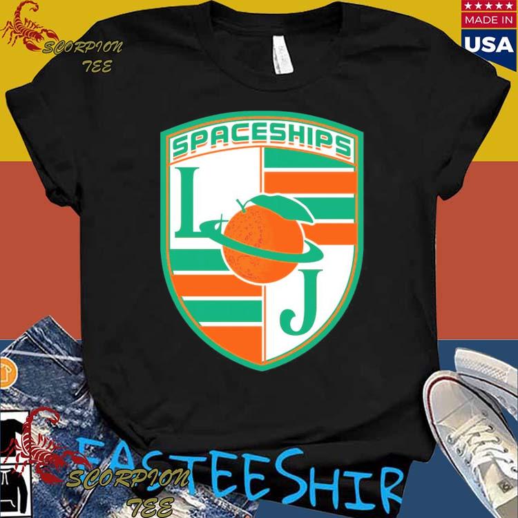 Official larry June Badge Spaceships T-shirts