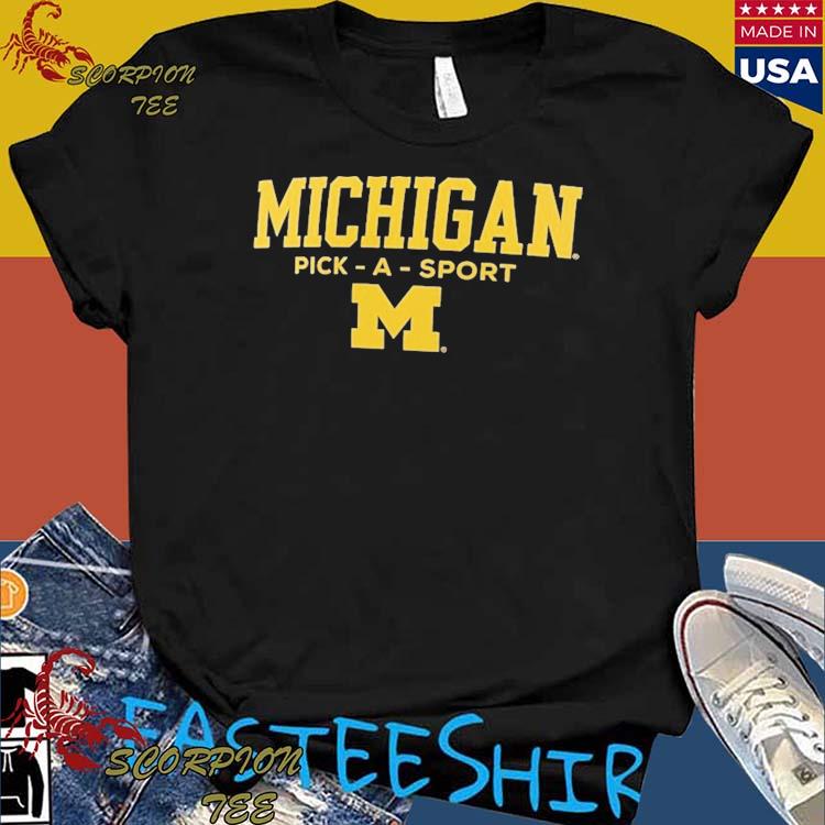 Official michigan Wolverines Personalized Authentic Pick-A-Sport T-Shirts