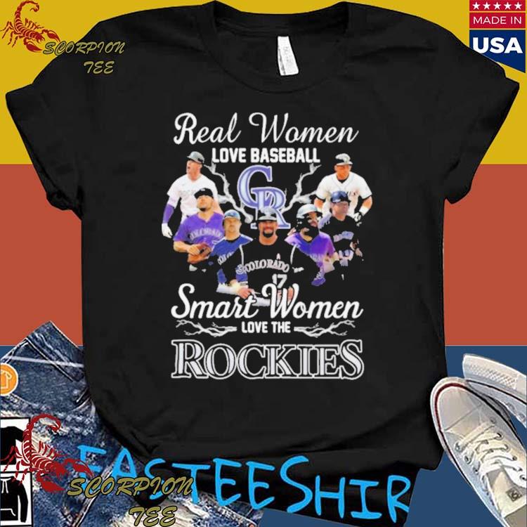 Official real Women Love Baseball Smart Women Love The Colorado Rockies MLB T-shirts