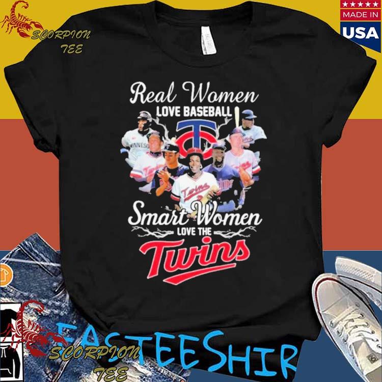 Official real Women Love Baseball Smart Women Love The Minnesota Twins MLB T-shirts