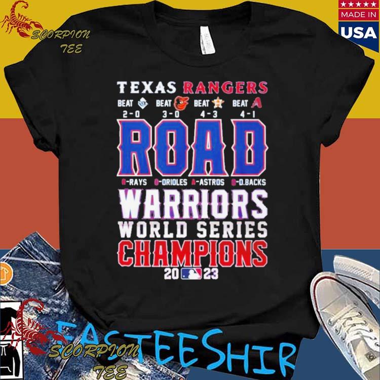 Official texas Rangers Warriors World Series Champions 2023 T-shirts