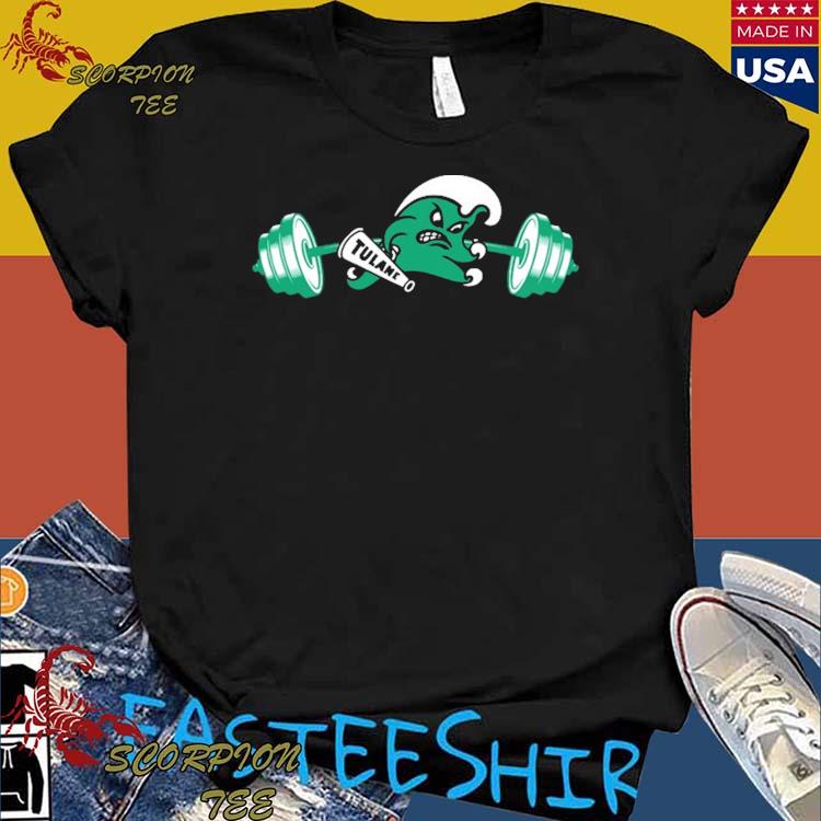 Official weight Lifting Tulane Angry Wave T-Shirts